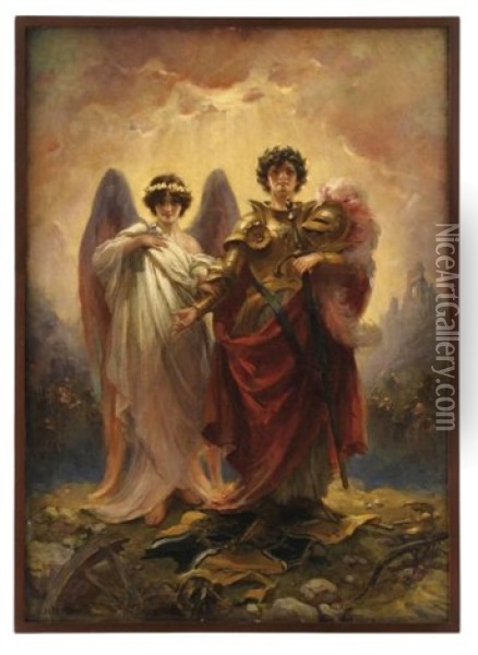 La Apoteosis De Juana De Arco Oil Painting - Albert (Pierre Rene) Maignan