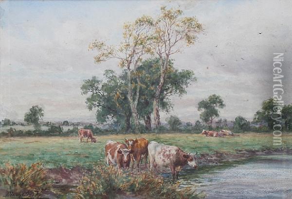 Near Warkworth Oil Painting - Joseph Dixon Clark