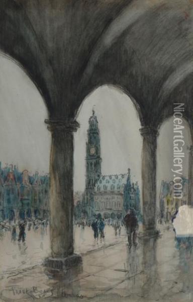 Place A Arras, Sous Les Arcades Oil Painting - Frank Myers Boggs