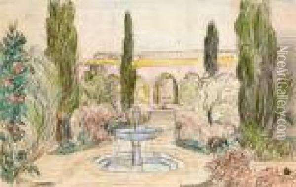 Jardin D'une Villa D'alger Oil Painting - Andre Sureda