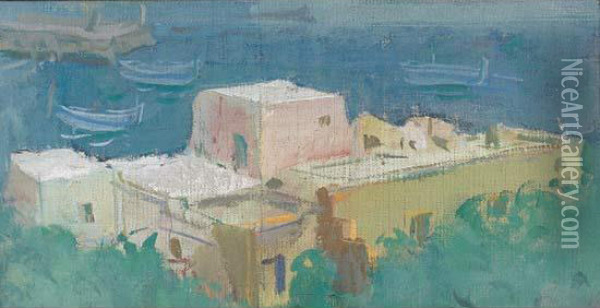 Port De Calvi Oil Painting - Alexander Evgenievich Yakovlev