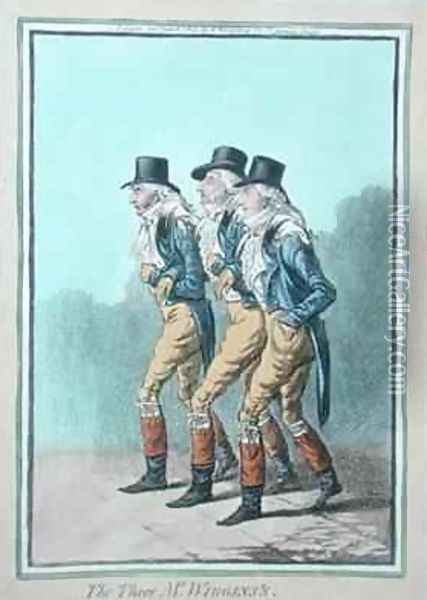 The Three Mr Wigginss Oil Painting - James Gillray