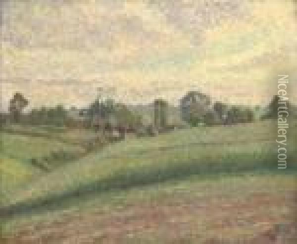 Summer Afternoon, Finchingfield Oil Painting - Lucien Pissarro