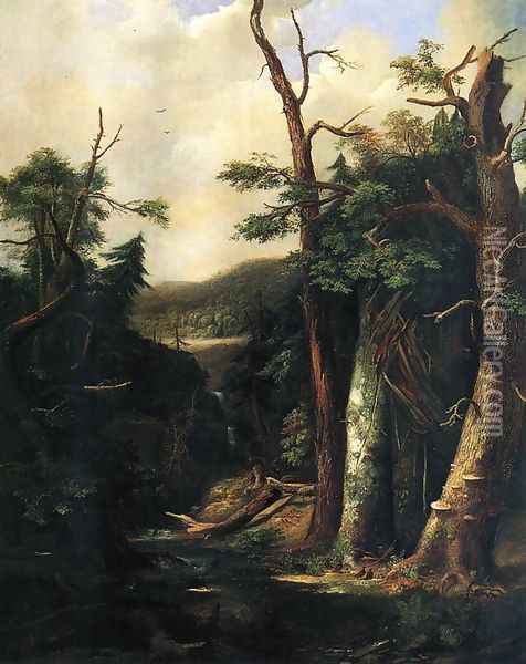 Western Forest Oil Painting - Robert Scott Duncanson