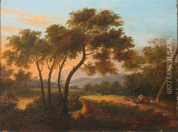 Italian Landscape Oil Painting - Anton Pieter Steyaert