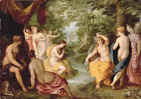 Diana and Actaeon Oil Painting - Hendrik Van Balen II