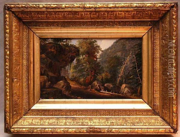 Hudson River Landscape Oil Painting - James Hope