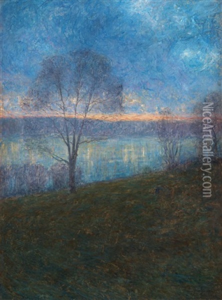 Afton (evening) Oil Painting - Eugene Fredrik Jansson