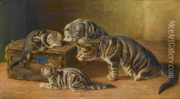 What's Inside? Oil Painting - Horatio Henry Couldery