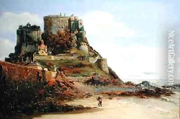 View of Jersey Oil Painting - Guillaume-Romain Fouace