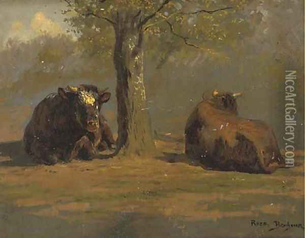 Vaches sous l'arbre Oil Painting - Rosa Bonheur
