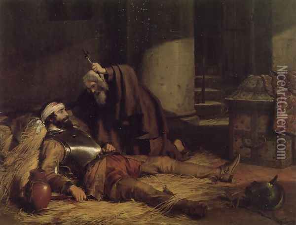 The Dying Warrior Oil Painting - Charles Landseer