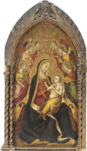 Madonna Col Bambino E Angeli Musicanti Oil Painting - Lorenzo Di Niccolo Di Martino