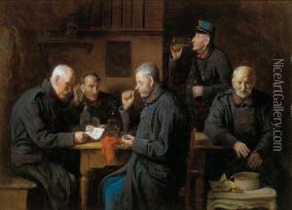 Memorie Oil Painting - Friedrich V. Malheim Friedlaender