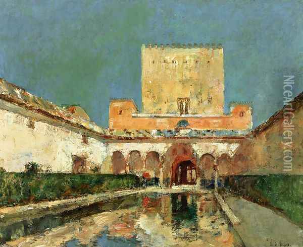 The Alhambra Oil Painting - Frederick Childe Hassam