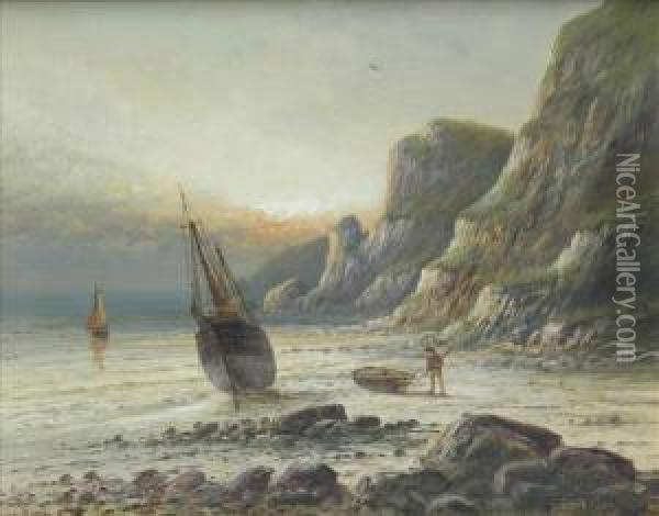 Incomingtide; The Waning Of The Year Oil Painting - Frank Hider