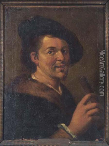 Portrait D'homme Au Chapeau Oil Painting - Gerrit Van Honthorst