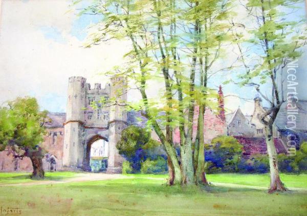 The Bishop's Eye, 
Wells Cathedral Oil Painting - Mary S. Hagarty