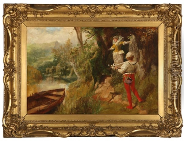 The Troubadour's Song Oil Painting - Henry Gillard Glindoni