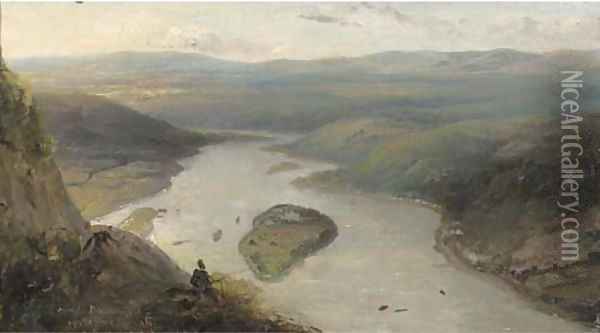 Drachenfels by the Rhine Oil Painting - Willem Roelofs