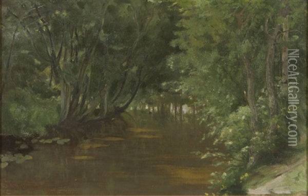 River Oil Painting - Sigfrid August Keinanen