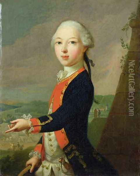 Landgrave Carl as a Child Oil Painting - Johann Heinrich The Elder Tischbein
