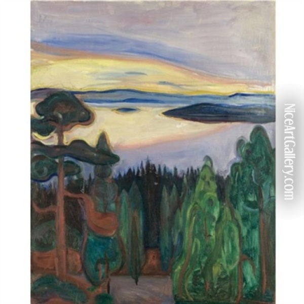 View From Nordstrand Oil Painting - Edvard Munch