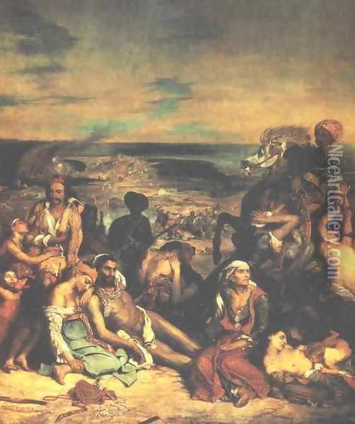 Massacre at Chios Oil Painting - Eugene Delacroix