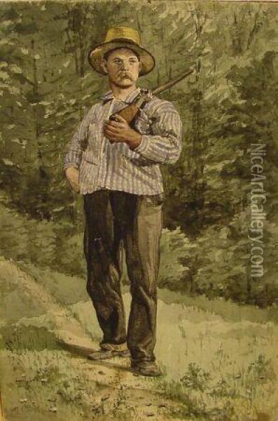 American, Late 19th/early 20th Century
The Hunter Oil Painting - Maximilian Colin