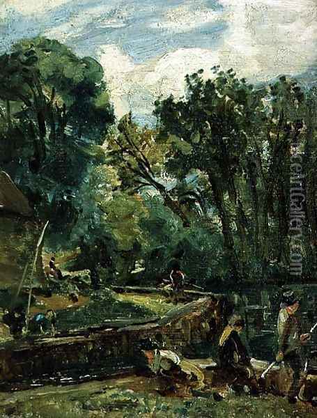 A Study for the Young Waltonians Oil Painting - John Constable