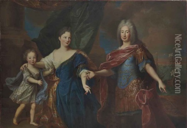 Portrait De Famille Oil Painting - Pierre Gobert