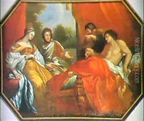 Antonius Och Stratonike Oil Painting - Pietro da Cortona
