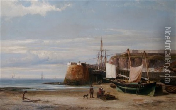 Seashore Oil Painting - Hermanus Koekkoek the Elder