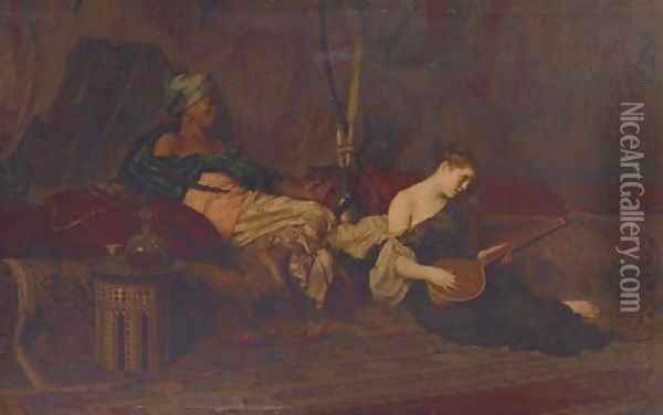 The Slave Song Oil Painting - Alexandre Louis Leloir