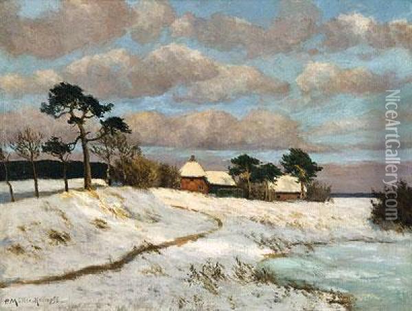 Winterlandschaft Bei Ahrenshoop Oil Painting - Paul Muller-Kaempff
