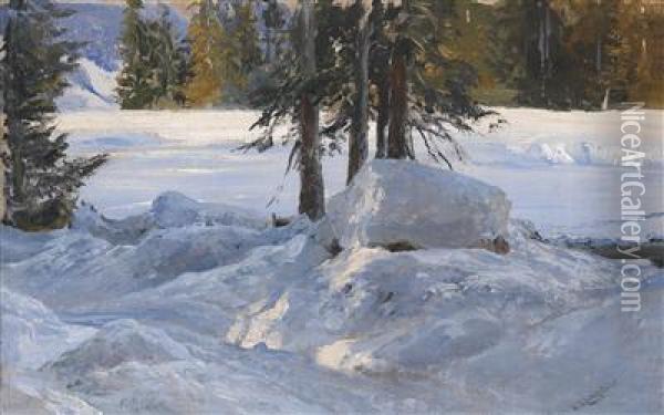 The Winter Sun Oil Painting - Edward Theodore Compton