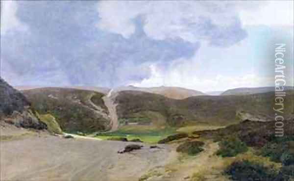 Scandinavian Landscape Oil Painting - Janus la Cour