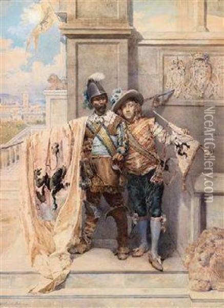 Romische Soldaten Oil Painting - Augusto Ballerini