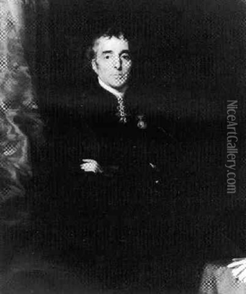 Portrait Of Arthur Wellesley, The Duke Of Wellington, Conqueror Of Napoleon. . . Oil Painting - Thomas Lawrence