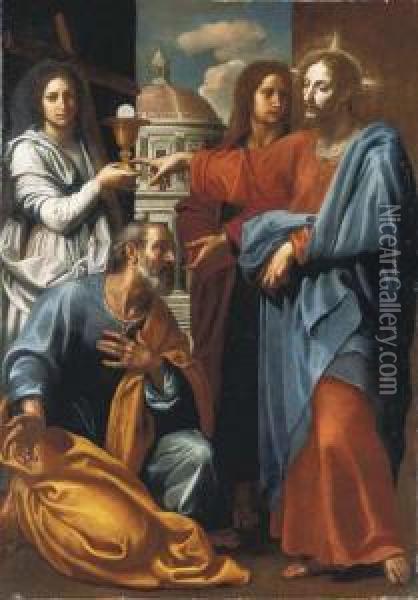 The Last Communion Of Saint Peter Oil Painting - Ottavio Vannini