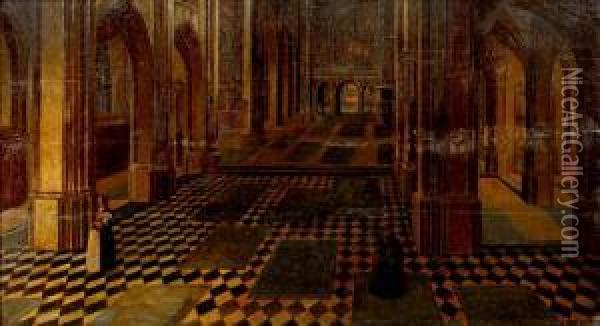 A Cathedral Interior Oil Painting - Peeter, the Elder Neeffs