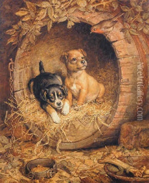 Babes In The Wood Oil Painting - Frank Paton
