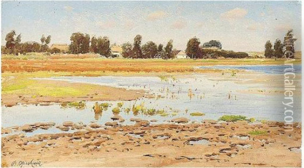 On The Meadow Oil Painting - Vladimir Donatovich Orlovskii