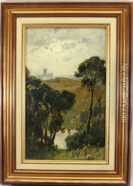 Landscape Painting Oil Painting - Frederick George Cotman