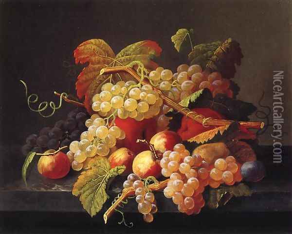 Still Life of Fruit Oil Painting - Severin Roesen