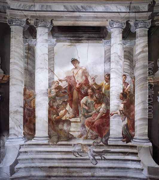 Apollo Conducting a Choir of Maidens 1776 Oil Painting - Jacopo Guarana