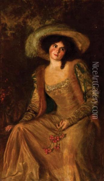 Portrait Of Miss Phyllis De Kay Oil Painting - Adele Herter