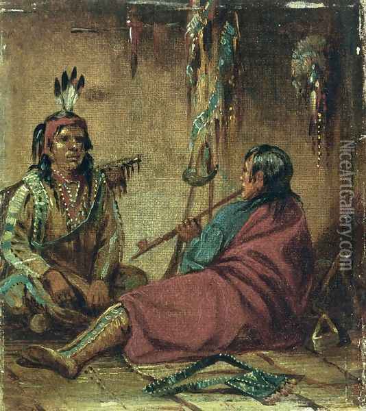 Interior of Wigwam I Oil Painting - John Mix Stanley