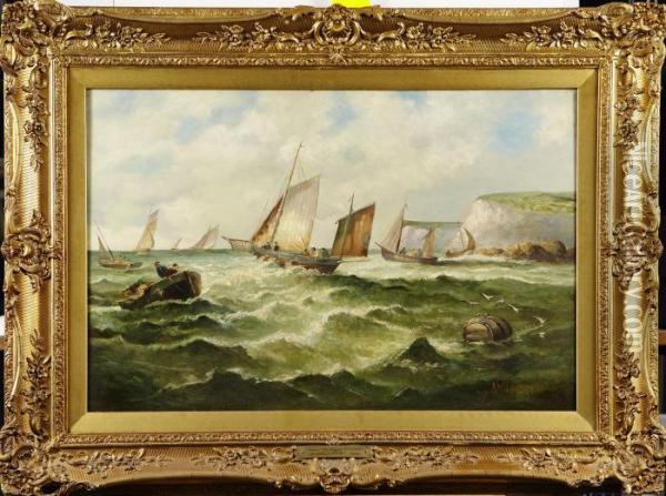 Signerad A Williams Oil Painting - Alexander Williams