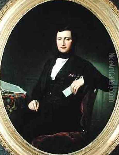 Portrait of Baron Weisweiller 1853 Oil Painting - Federico de Madrazo y Kuntz